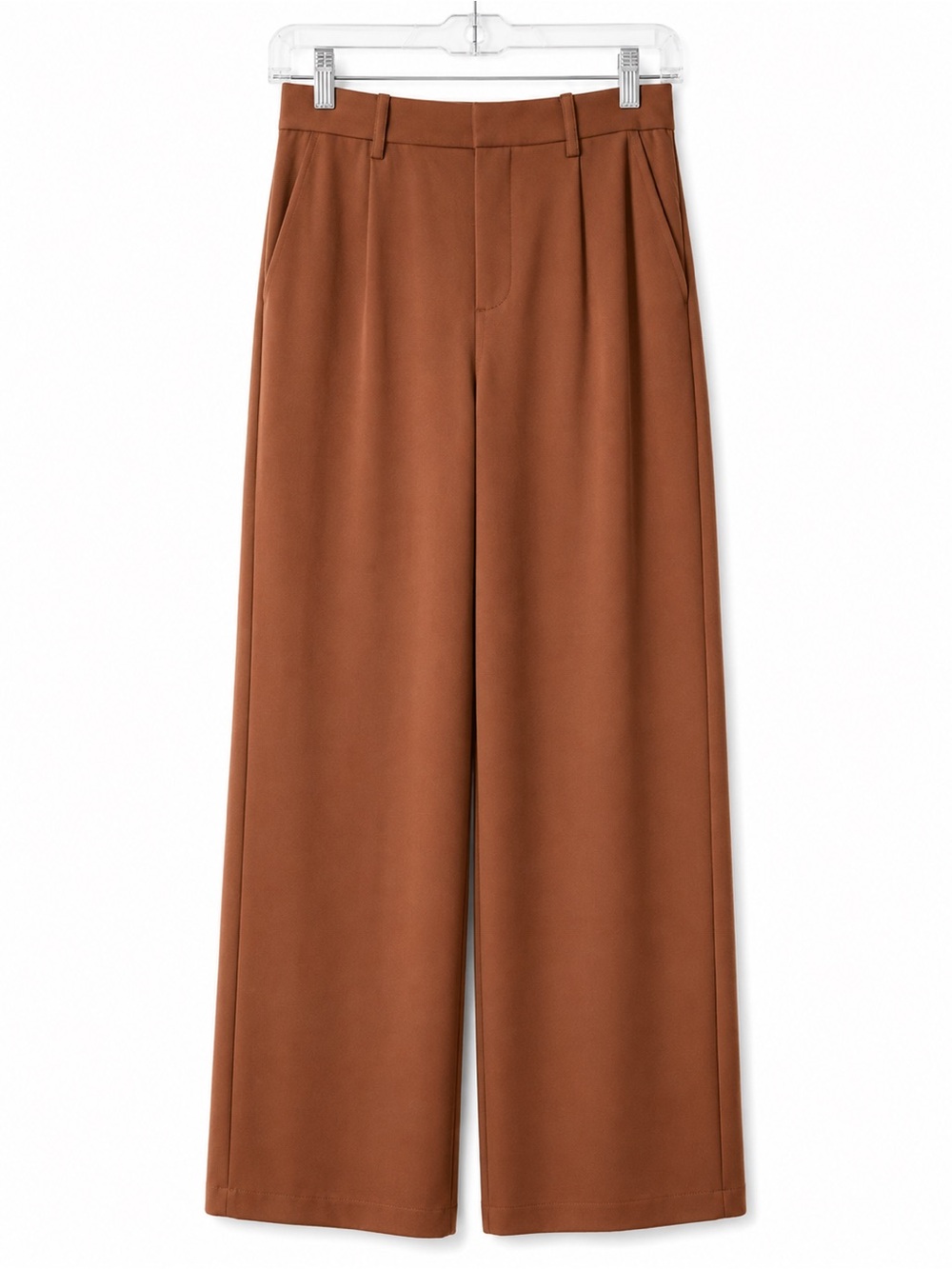 HALARA Wide-Leg Chinos in Rust